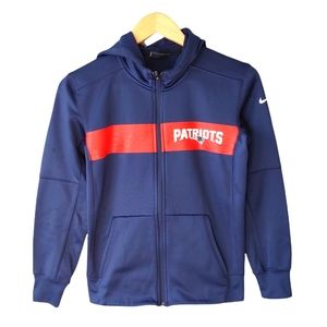 NFL Onfield Apparel x Nike Patriots Long Sleeve Hooded Zip Sweatshirt Size M
